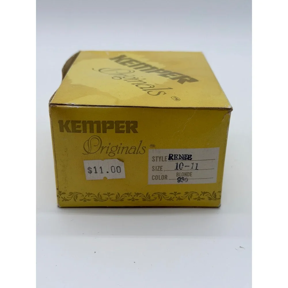 Kemper Originals Renee Doll Wig Blonde Size 10-11 Modacrylic Vintage Korea Boxed